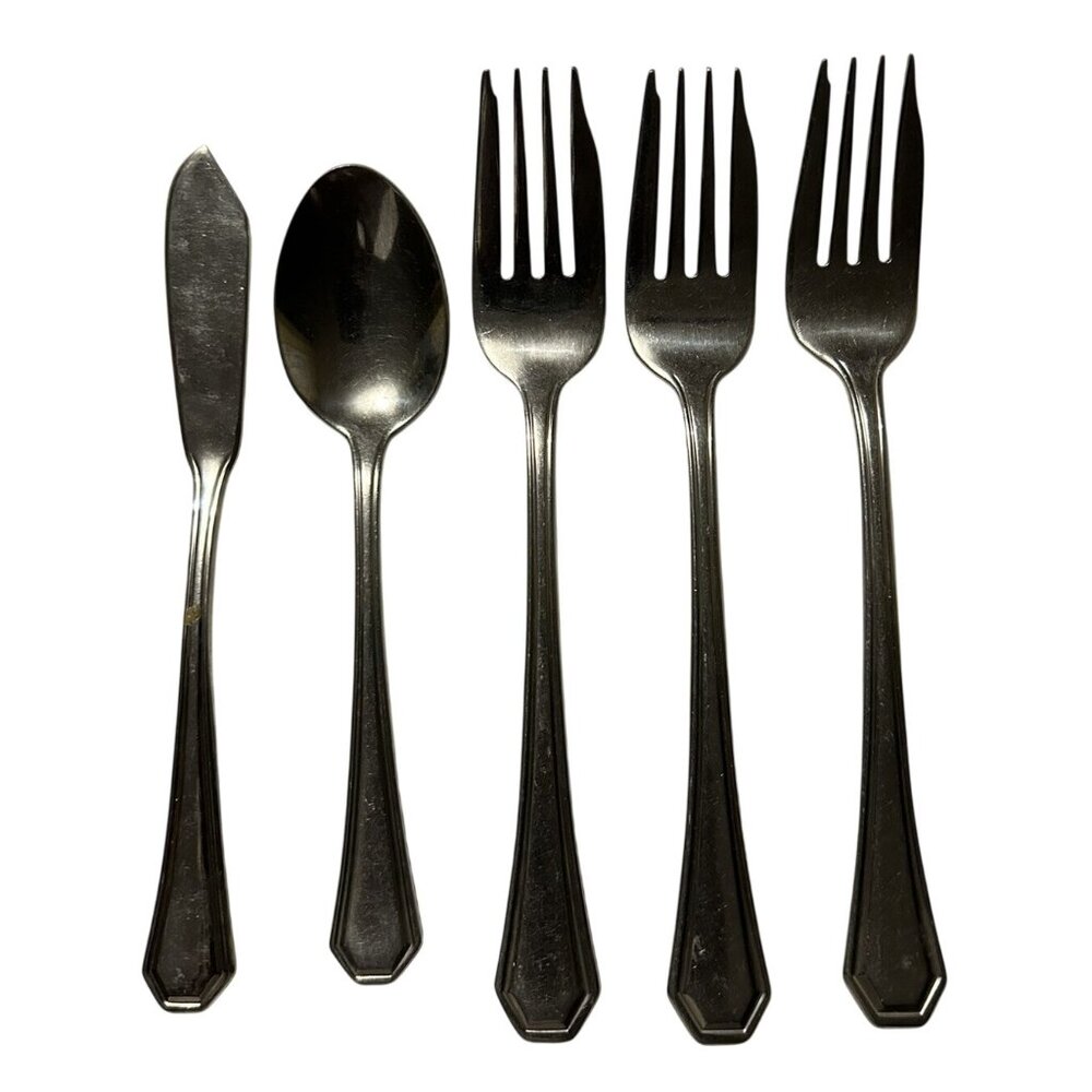 Set of 5 CASINO Wallace 18/10 Glossy Stainless Flatware Silverware Indonesia